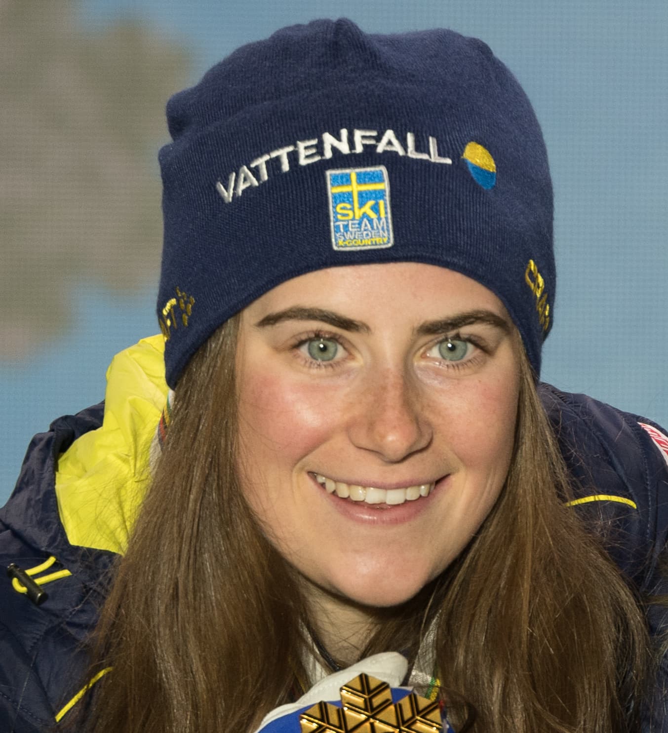 Ebba Andersson under ett längdskidlopp